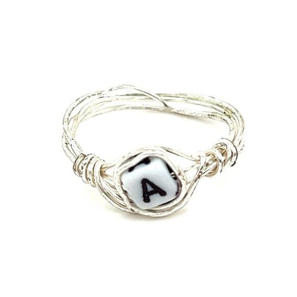 Handmade Letter A Ring - Picture 1 of 5